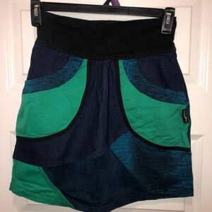 Vintage 90s Y2K MIA Chic Patchwork Mini Skirt sz L